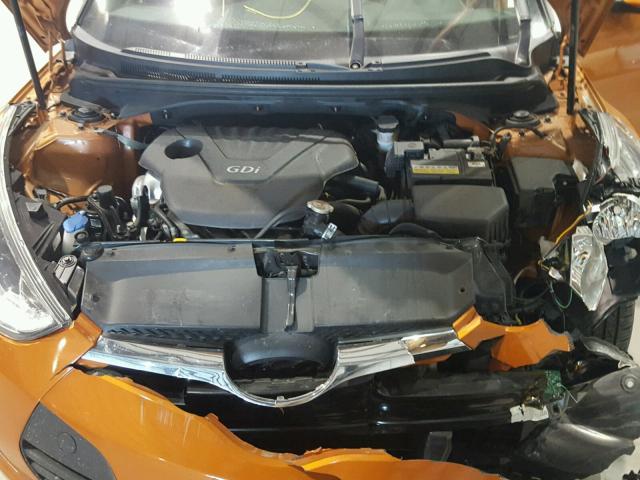 KMHTC6AD1FU236176 - 2015 HYUNDAI VELOSTER B ORANGE photo 7