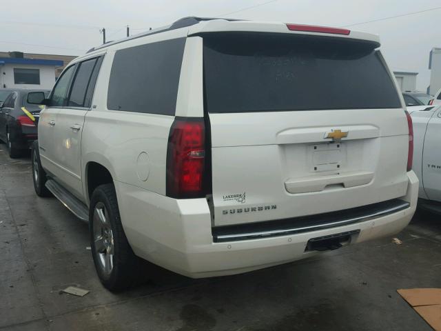 1GNSCKKC4FR124528 - 2015 CHEVROLET SUBURBAN C WHITE photo 3