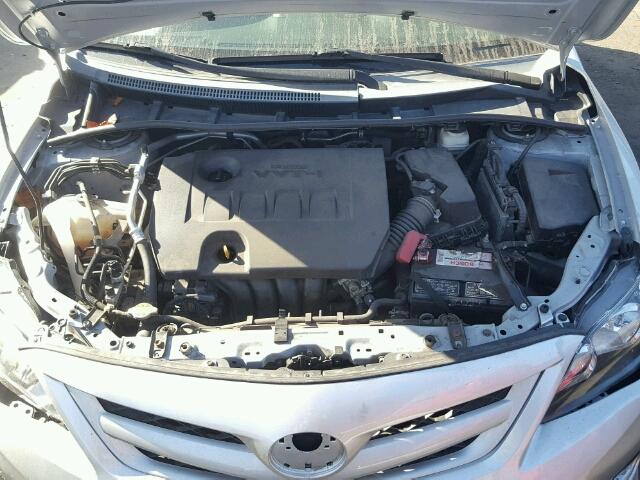 2T1BU4EE9BC618578 - 2011 TOYOTA COROLLA BA SILVER photo 7