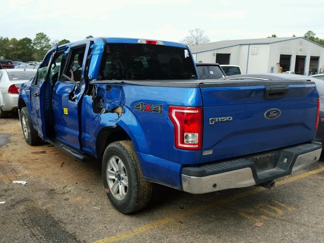 1FTEW1EP4GKE98475 - 2016 FORD F150 SUPER BLUE photo 3