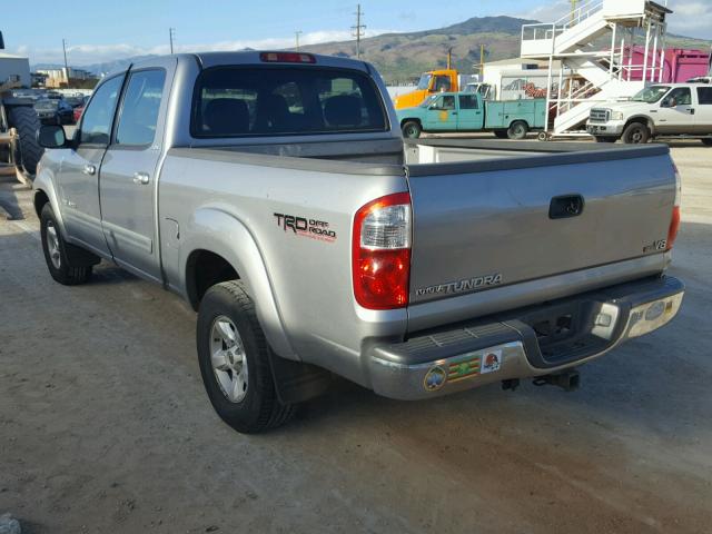 5TBET34155S481331 - 2005 TOYOTA TUNDRA DOU SILVER photo 3