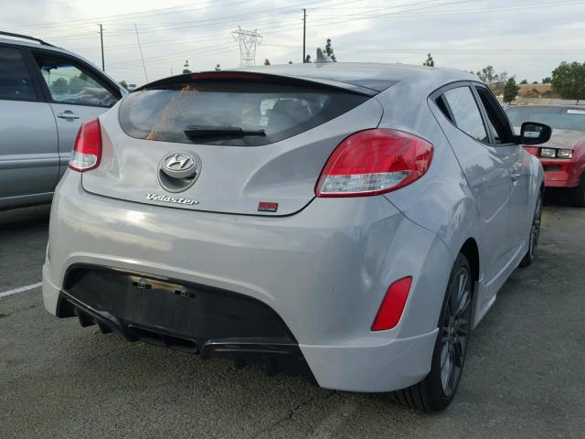 KMHTC6AD0DU153772 - 2013 HYUNDAI VELOSTER B GRAY photo 4