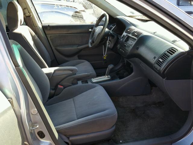 2HGES16573H525695 - 2003 HONDA CIVIC LX SILVER photo 5