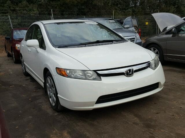 1HGFA16538L119639 - 2008 HONDA CIVIC LX WHITE photo 1