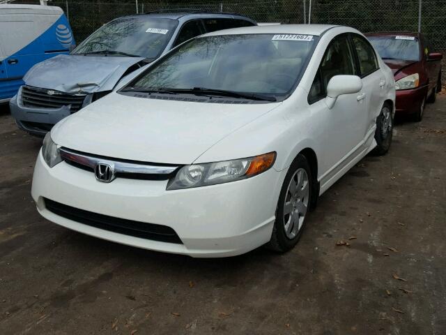 1HGFA16538L119639 - 2008 HONDA CIVIC LX WHITE photo 2