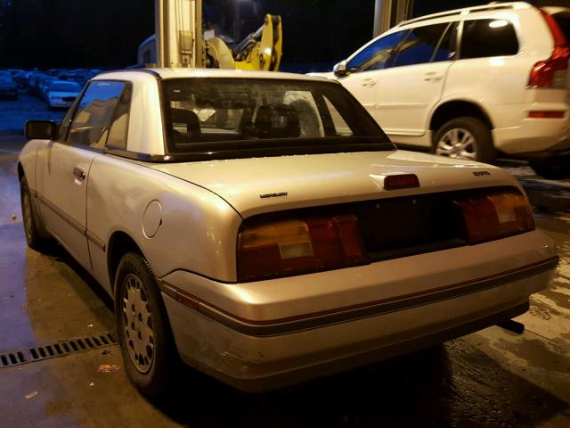 6MPCT01Z1M8605372 - 1991 MERCURY CAPRI SILVER photo 3