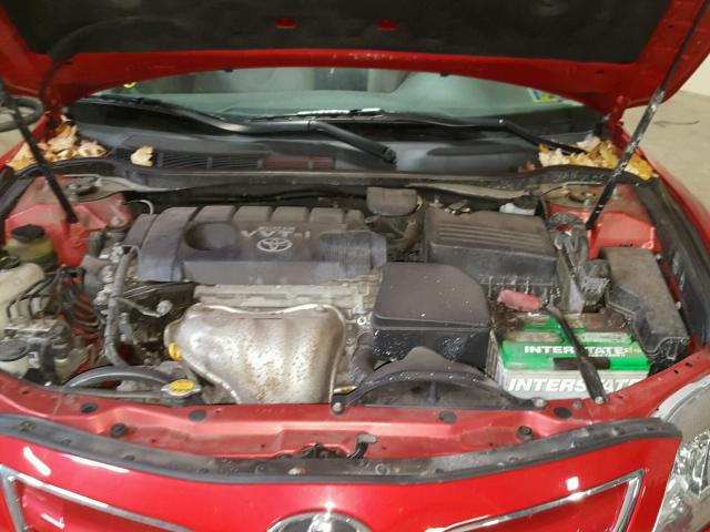 4T1BF3EK2AU525022 - 2010 TOYOTA CAMRY BASE RED photo 7