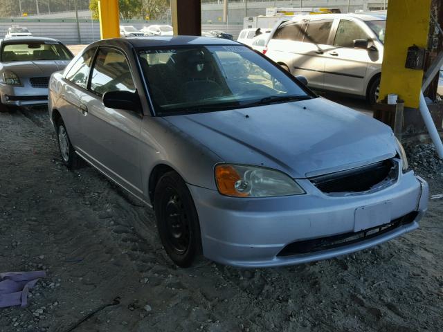 1HGEM22521L001893 - 2001 HONDA CIVIC LX SILVER photo 1