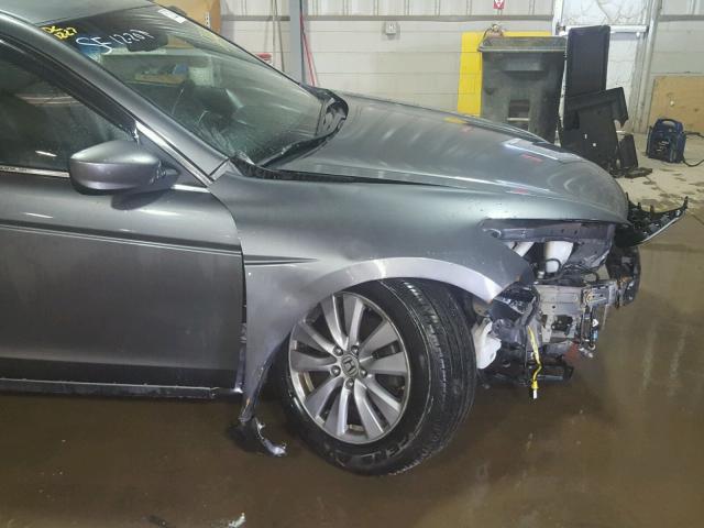 1HGCP2F89BA013037 - 2011 HONDA ACCORD EXL GRAY photo 9