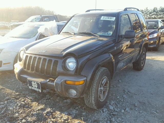 1J4GL48K44W277881 - 2004 JEEP LIBERTY SP BLACK photo 2