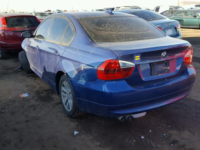 WBAVC93547KX55401 - 2007 BMW 328 XI BLUE photo 3