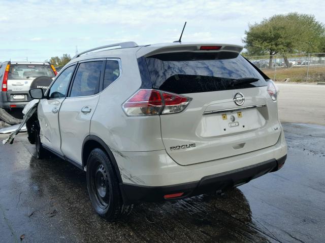 KNMAT2MT1FP581858 - 2015 NISSAN ROGUE S WHITE photo 3