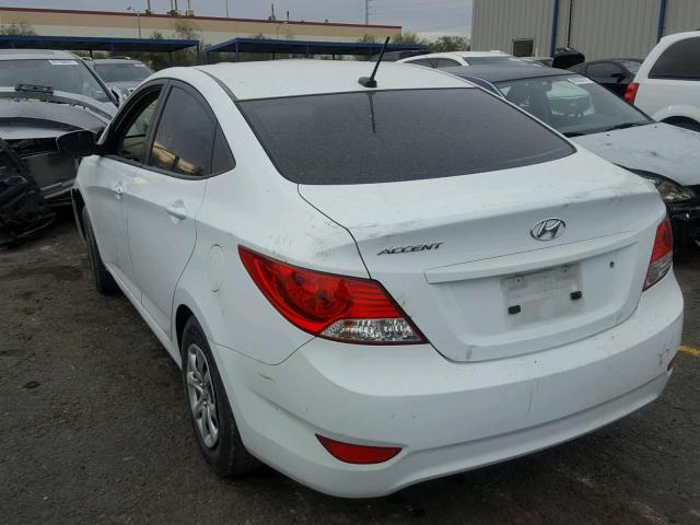 KMHCT4AE5CU196595 - 2012 HYUNDAI ACCENT GLS WHITE photo 3