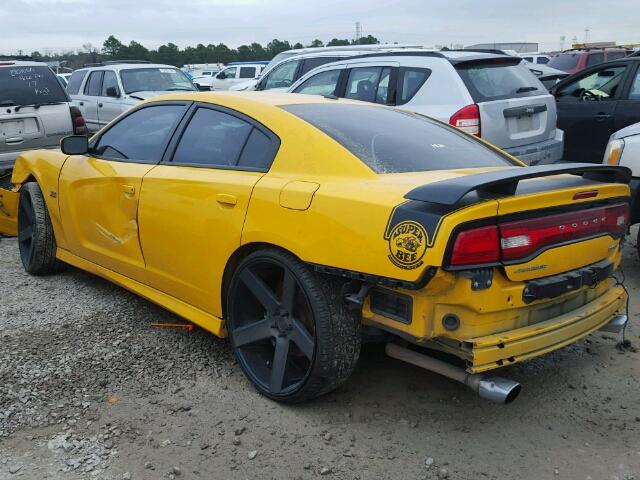 2C3CDXGJ5CH253814 - 2012 DODGE CHARGER SU YELLOW photo 3