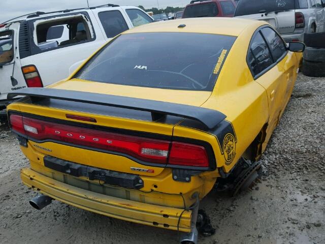 2C3CDXGJ5CH253814 - 2012 DODGE CHARGER SU YELLOW photo 4