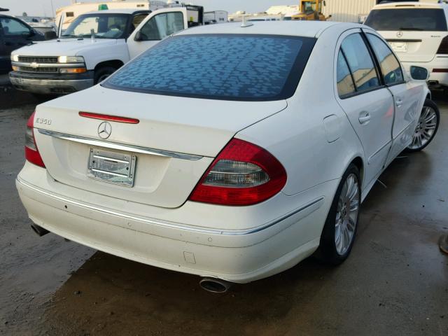 WDBUF56X07B010641 - 2007 MERCEDES-BENZ E 350 WHITE photo 4