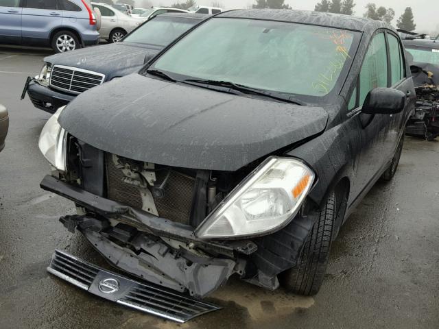 3N1BC11E39L453791 - 2009 NISSAN VERSA S BLACK photo 2