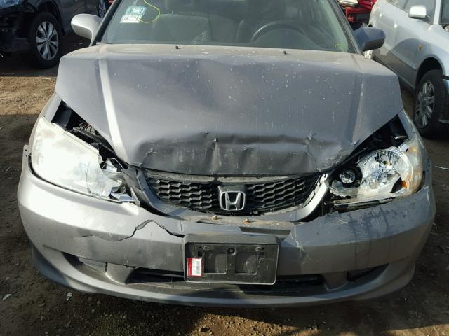 1HGEM22995L028159 - 2005 HONDA CIVIC EX GRAY photo 7