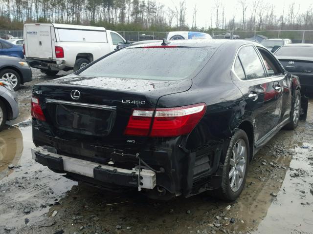 JTHCL46F195003219 - 2009 LEXUS LS 460 BLACK photo 4