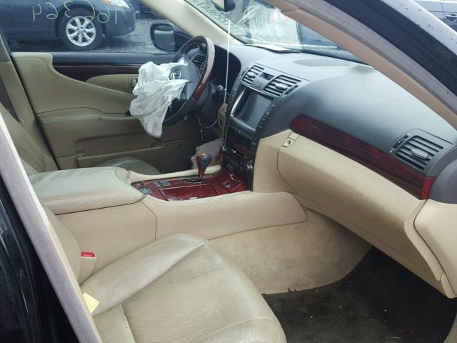 JTHCL46F195003219 - 2009 LEXUS LS 460 BLACK photo 5