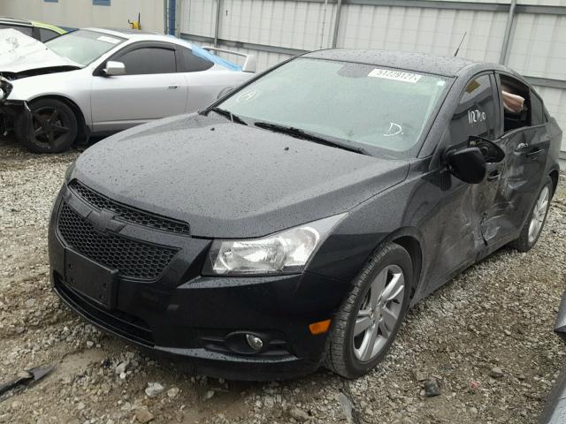 1G1P75SZ7E7107010 - 2014 CHEVROLET CRUZE BLACK photo 2