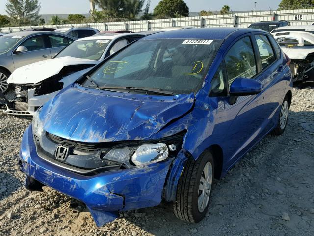 3HGGK5H51FM742694 - 2015 HONDA FIT LX BLUE photo 2