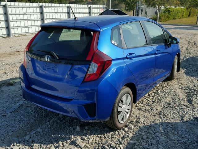 3HGGK5H51FM742694 - 2015 HONDA FIT LX BLUE photo 4