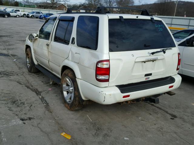 JN8DR09X83W701575 - 2003 NISSAN PATHFINDER WHITE photo 3