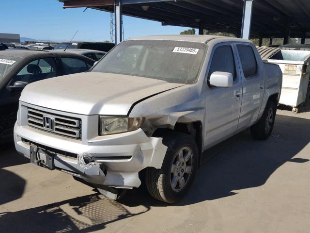 2HJYK16547H513792 - 2007 HONDA RIDGELINE SILVER photo 2