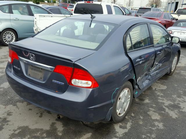 JHMFA3F27AS001636 - 2010 HONDA CIVIC HYBR BLUE photo 4