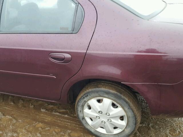 1B3ES46C6YD663927 - 2000 DODGE NEON BASE MAROON photo 9