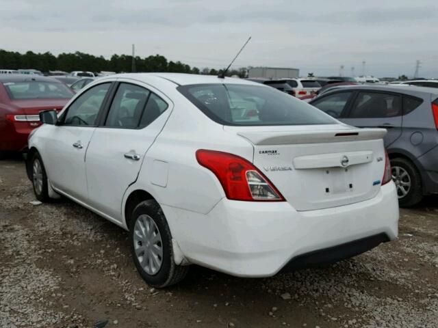 3N1CN7AP2FL816631 - 2015 NISSAN VERSA S WHITE photo 3