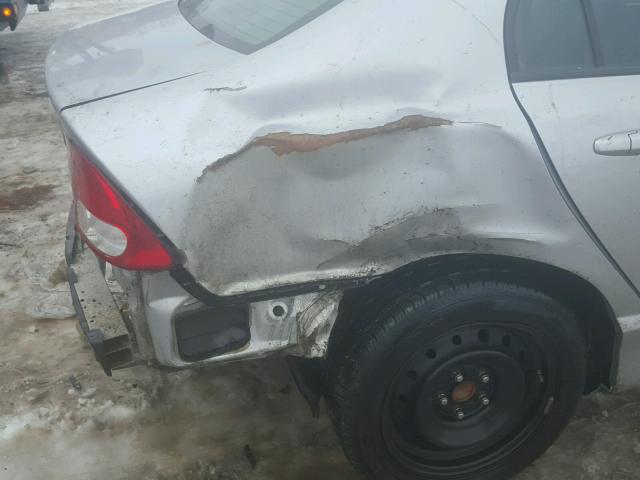 2HGFA1F87AH531186 - 2010 HONDA CIVIC EX ვერცხლისფერი ფოტო 9