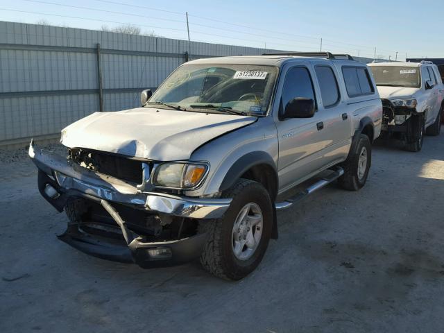 5TEHN72N24Z412335 - 2004 TOYOTA TACOMA DOU SILVER photo 2