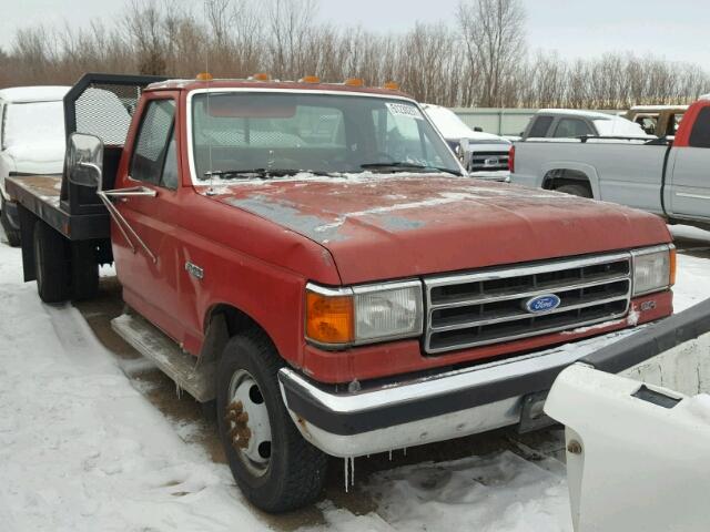 1FDKF37H8LKB02493 - 1990 FORD F350 RED photo 1