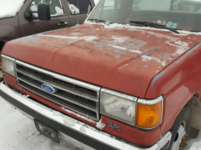 1FDKF37H8LKB02493 - 1990 FORD F350 RED photo 7