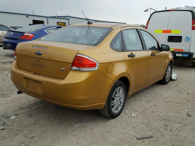 1FAHP35N69W180914 - 2009 FORD FOCUS SE GOLD photo 4