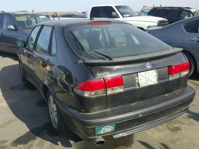 YS3DF58K522020053 - 2002 SAAB 9-3 SE BLACK photo 3