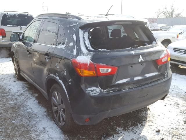 4A4AR5AU8DE016893 - 2013 MITSUBISHI OUTLANDER BLACK photo 3