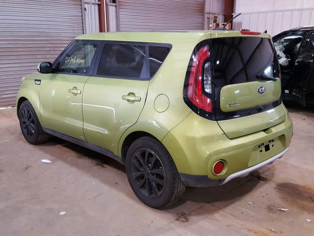 KNDJP3A59H7876905 - 2017 KIA SOUL + GREEN photo 3