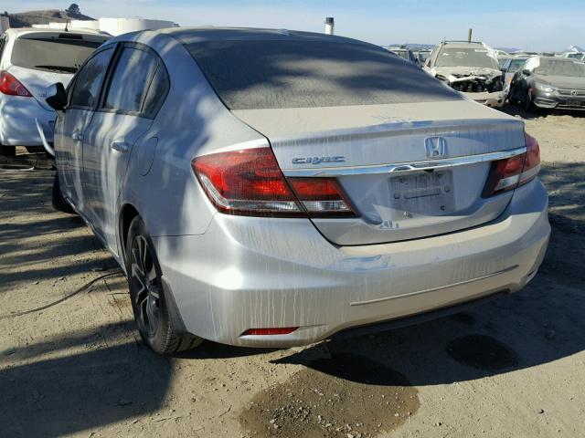 19XFB2F9XDE286054 - 2013 HONDA CIVIC EXL SILVER photo 3