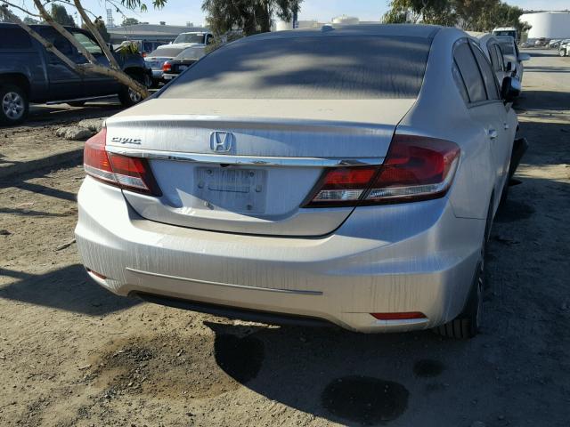 19XFB2F9XDE286054 - 2013 HONDA CIVIC EXL SILVER photo 4
