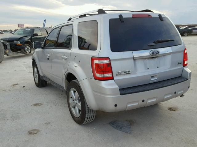 1FMCU0EG9CKC25559 - 2012 FORD ESCAPE LIM SILVER photo 3