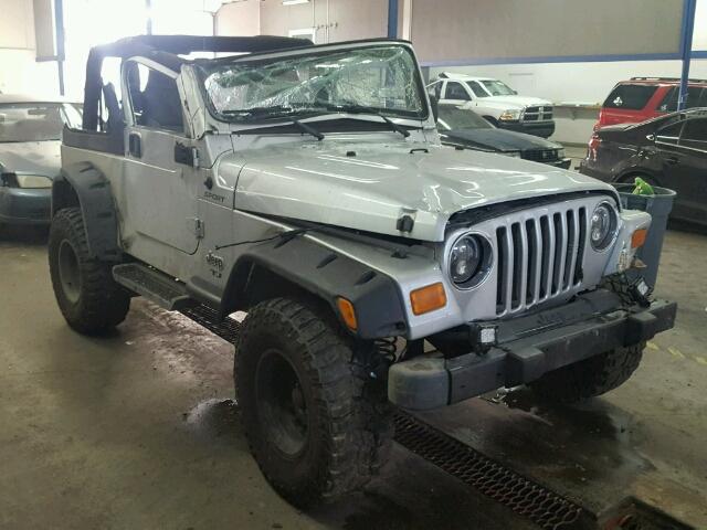 1J4FA49S25P383628 - 2005 JEEP WRANGLER / GRAY photo 1