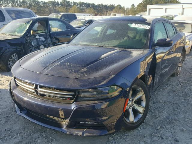 2C3CDXHG9GH292575 - 2016 DODGE CHARGER SX BLUE photo 2