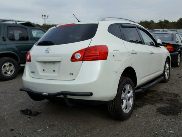 JN8AS58T38W013767 - 2008 NISSAN ROGUE S WHITE photo 4