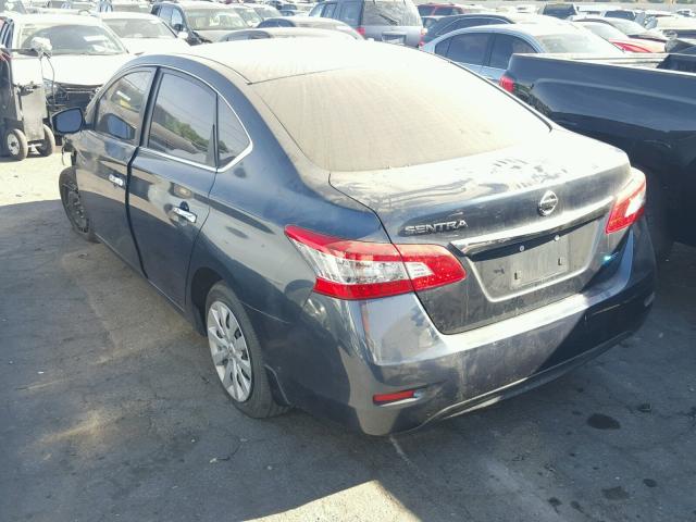 3N1AB7AP0DL786994 - 2013 NISSAN SENTRA S BLUE photo 3