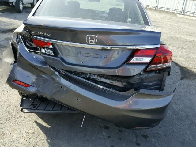 19XFB2F55DE256229 - 2013 HONDA CIVIC LX GRAY photo 9