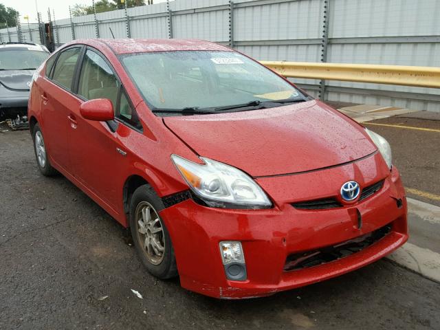 JTDKN3DU7A1268435 - 2010 TOYOTA PRIUS RED photo 1