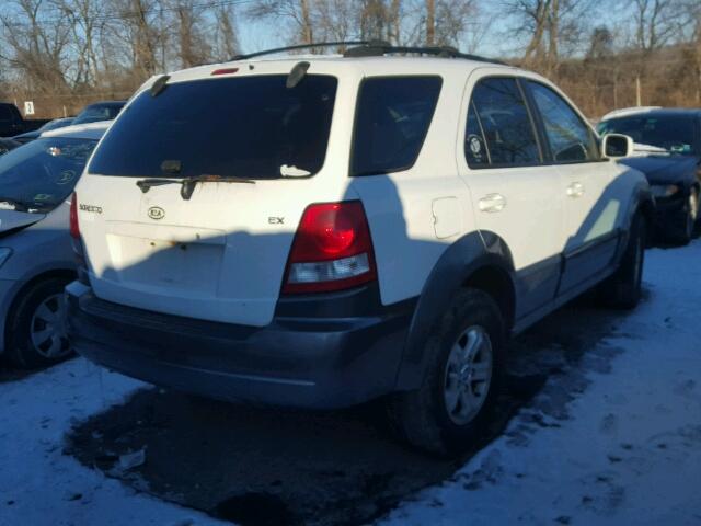 KNDJC733445224374 - 2004 KIA SORENTO EX WHITE photo 4